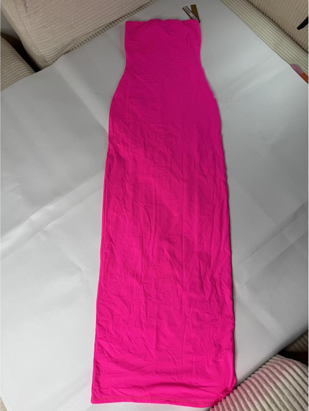 Skims Pink Strapless Long Dress Size XS